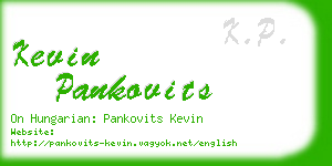 kevin pankovits business card